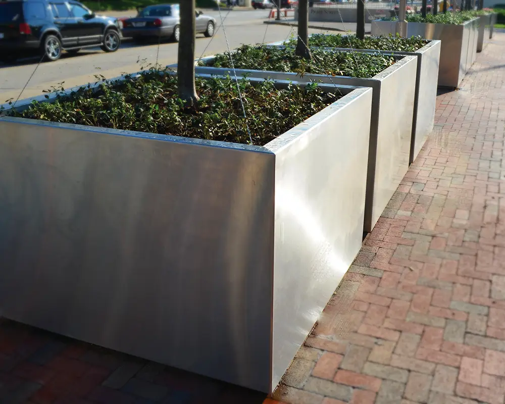 9 11 World Trade Center Metal Planters stainless steel planters