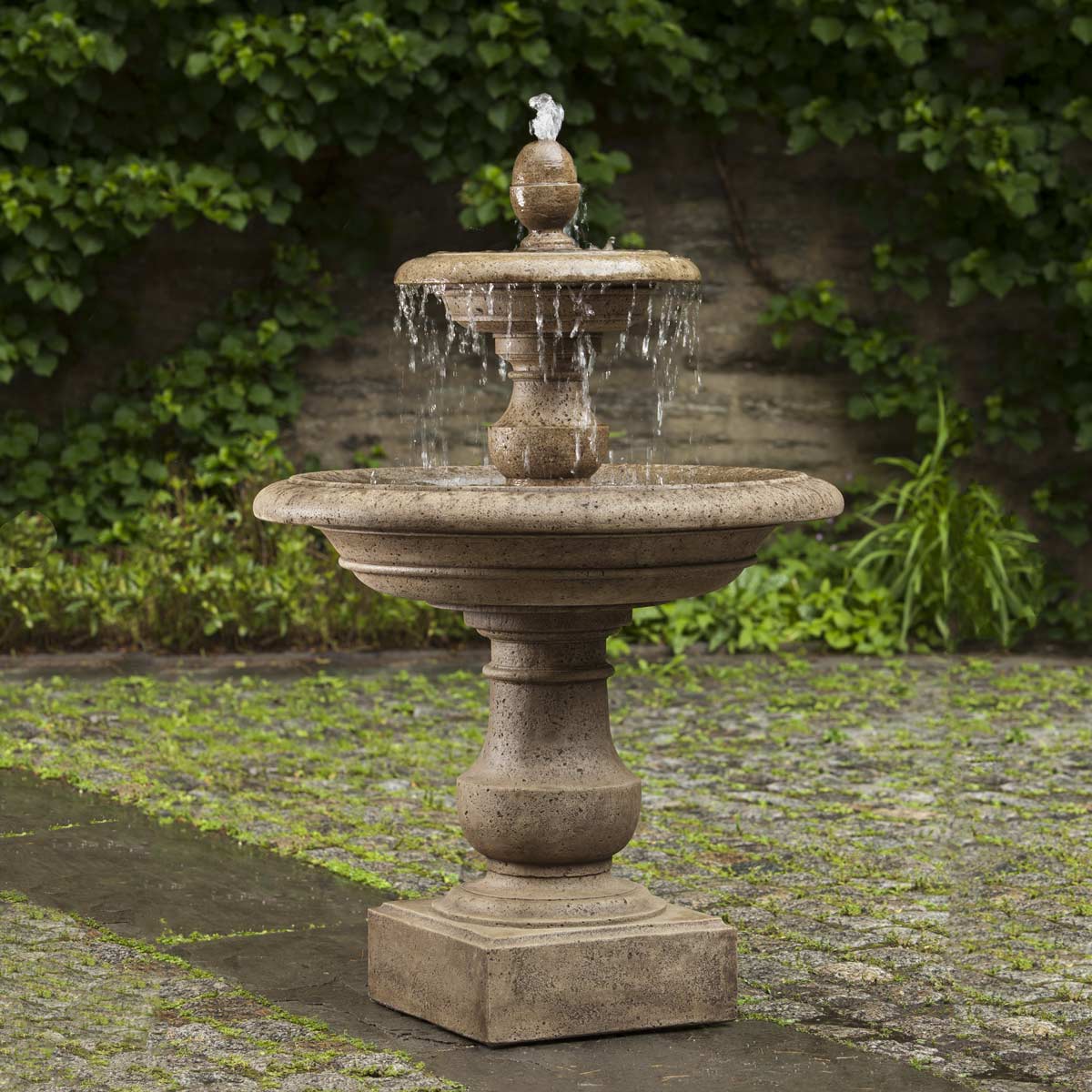 Caterina Fountain Material: Cast Stone Finish: Brownstone