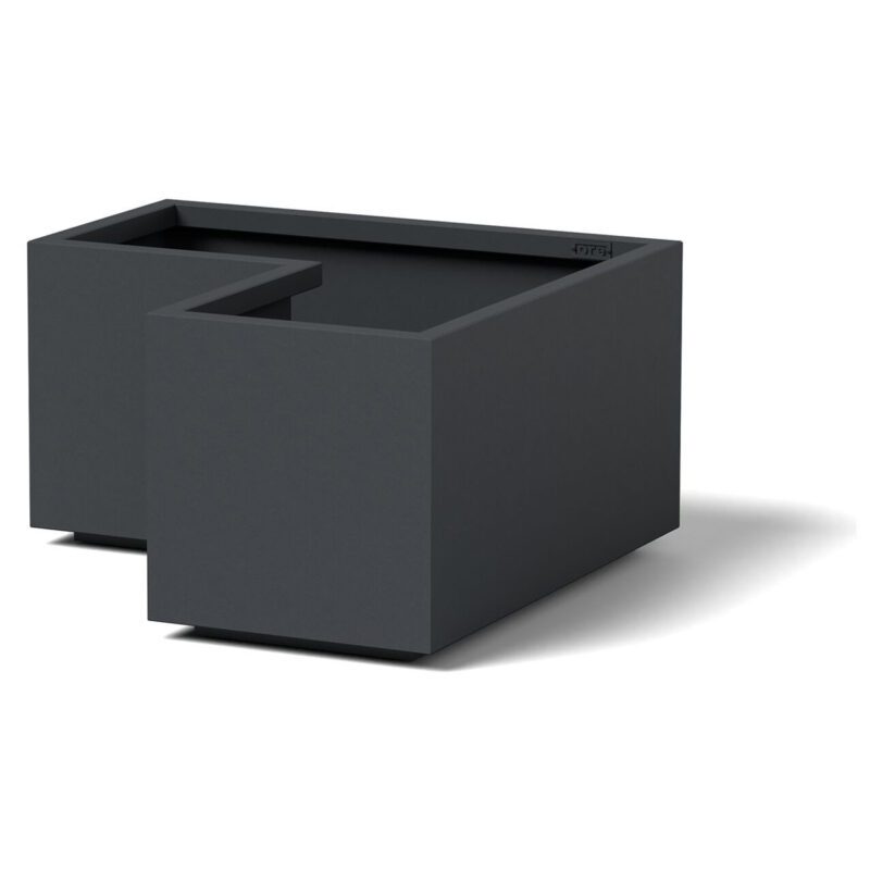 Corner Planter Material: Aluminum Finish: Charcoal Gray corner metal planter planters modular garden decor