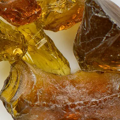 Crystal Amber Fire Glass