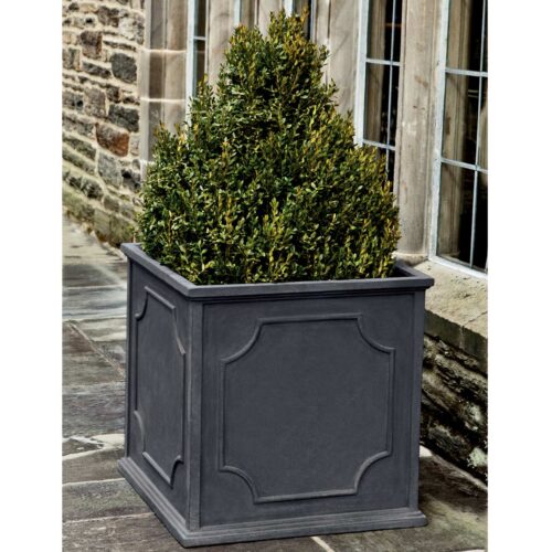 Cumberland Square Planter (fiberglass Lite In Lead Finish)