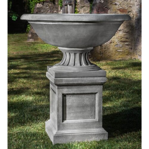 PPD-712 Fonthill Urn with St Louis Pedestal (Cast Stone in Alpine Stone)