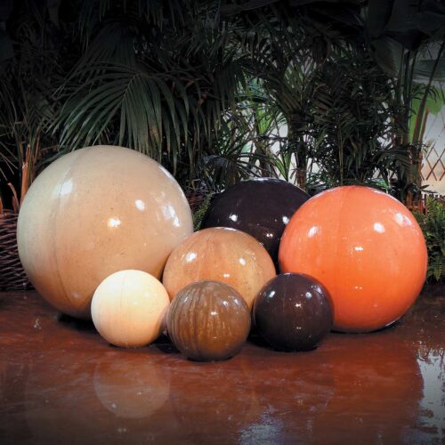 Garden Spheres Material: Gfrc Assorted Sizes And Finishes garden spheres garden decor garden accents garden statuary