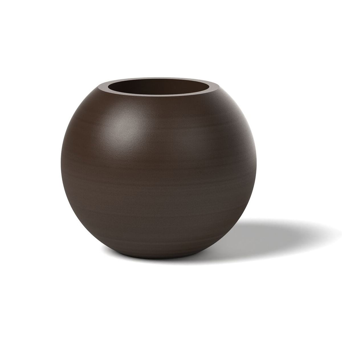 Orb Planter Material: Aluminum Finish: Bronze orb planter trees metal aluminum