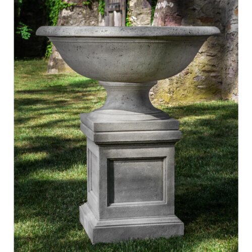 PPD-711 Monteros Urn with St Louis Pedestal (Cast Stone in Alpine Stone)