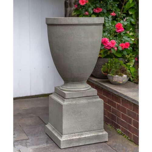PPD-788A Capitol Hill Urn with 16.5 Pedestal (Cast Stone in Alpine Stone)