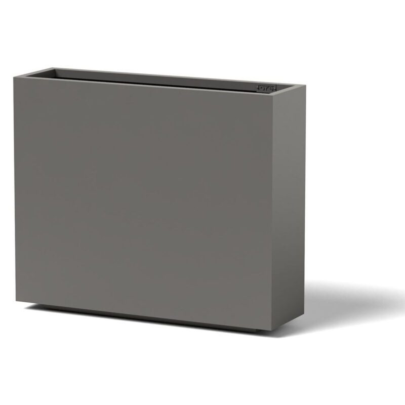 Slab Planter Material: Aluminum Finish: Metallic Silver slab planter metal planter garden planters