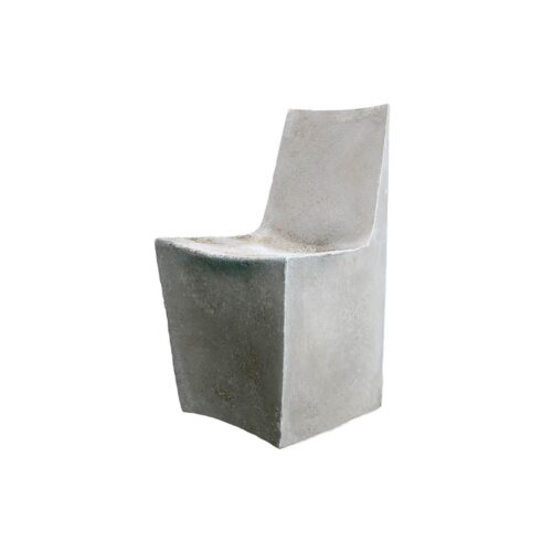 Stone Dining Chair (fiberglass Resin And Aggregate In Grey Stone)