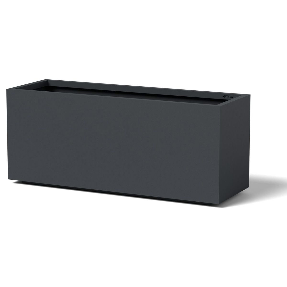 Tall Rectangular Planter Material: Aluminum Finish: Charcoal Gray tall rectangular metal garden planter planters decor