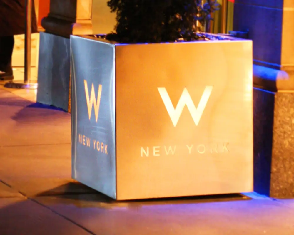 W Hotel Stainless Steel Planters stainless steel planters
