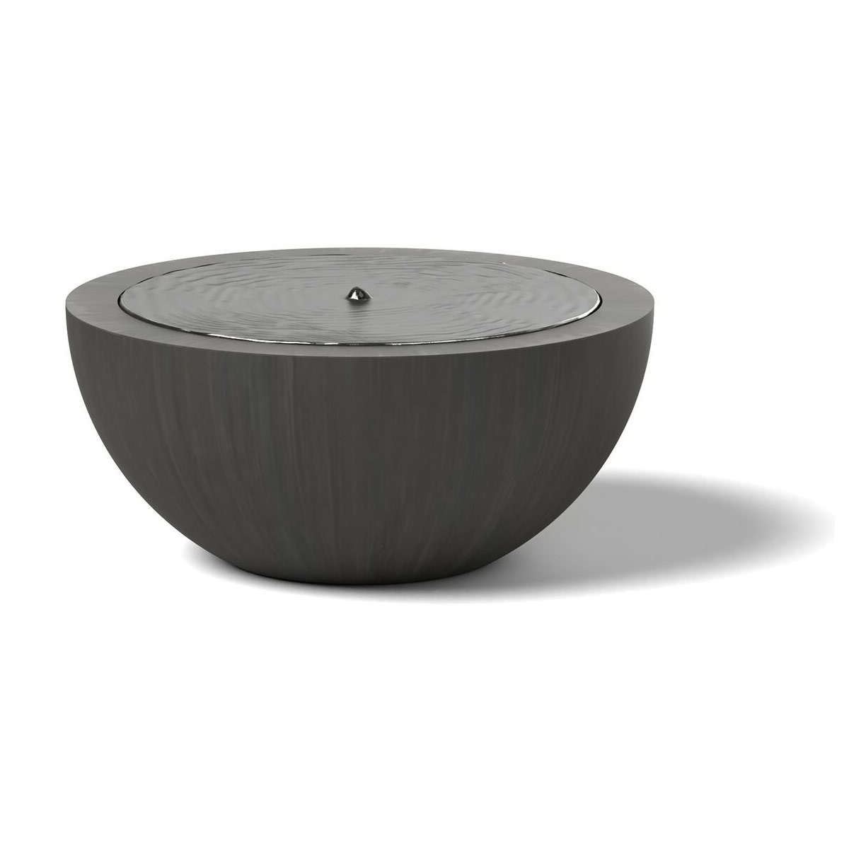 Water Bowl Material: Aluminum Finish: Oxidized Zinc water bowl fountain amluminum steel metal self contained recirculate