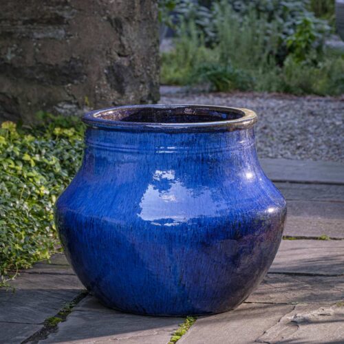 Del Corso Planter (terracotta In Riviera Blue Glaze) contemporary, terracotta, terra cotta, garden, planter