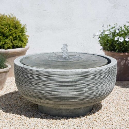 Girona Fountain 30"dia X 15"h Material: Cast Stone Finish: Alpine Stone Ft 102 birdbath