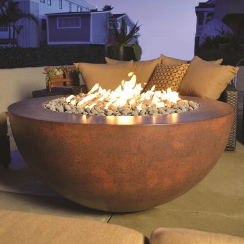 Legacy Round Fire Table Wide Lip Material : Gfrc