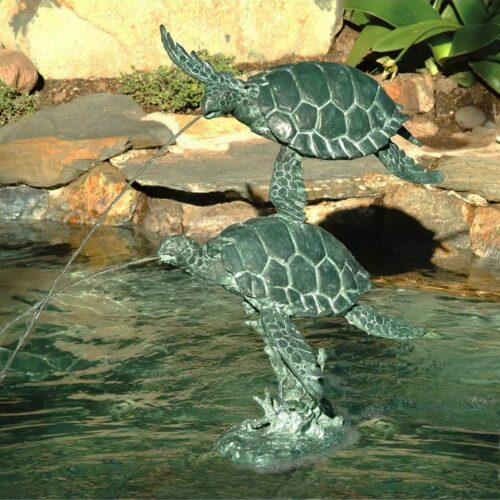 Sea Turtle Fountain Material: Brass sea turtle fountain brass fountains